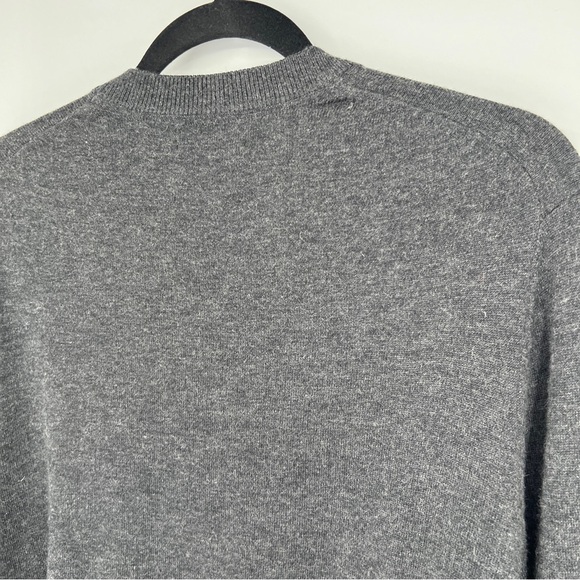 Abercrombie & Fitch V neck Sweater size Large charcoal Gray wool blend moose Y2K - Picture 6 of 11